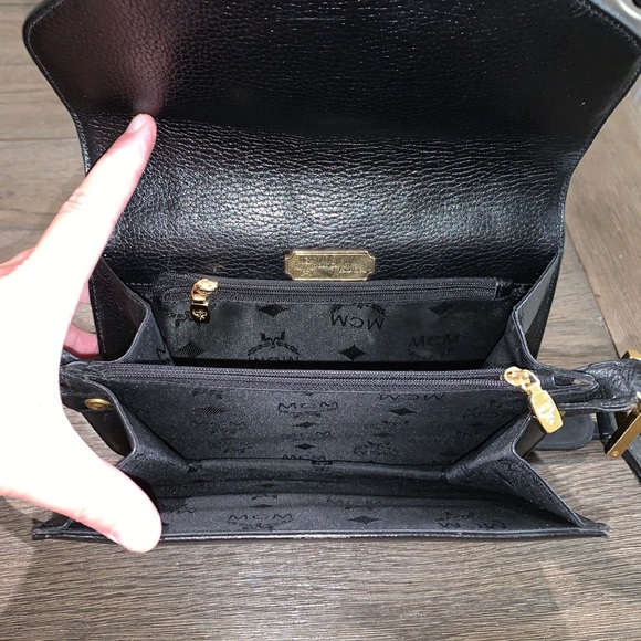 MCM Black Leather Crossbody Bag - Picture 6 of 7